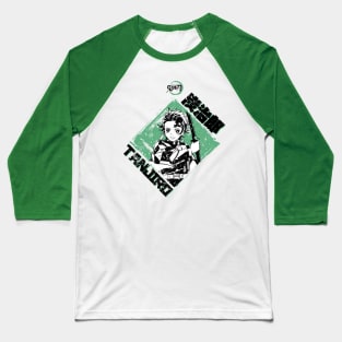 DEMON SLAYER: TANJIRO GREEN (GRUNGE STYLE) Baseball T-Shirt